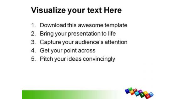 Innovation Cubes Business PowerPoint Templates And PowerPoint Backgrounds 0611