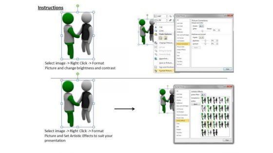 Innovative Marketing Concepts 3d Business Persons Shaking Hands Character Modeling