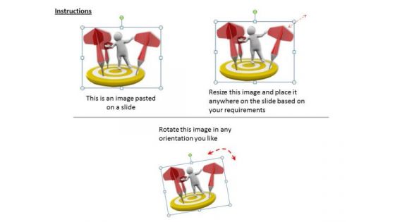 Innovative Marketing Concepts 3d Man Aiming Target Business Statement