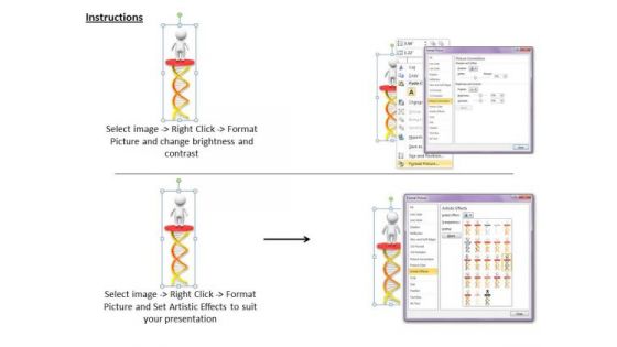 Innovative Marketing Concepts 3d Man With Dna Structure Basic Business