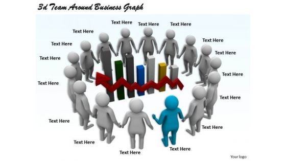 Innovative Marketing Concepts 3d Team Around Business Graph Characters