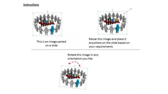 Innovative Marketing Concepts 3d Team Around Business Graph Characters