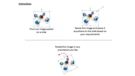 Innovative Marketing Concepts 3d Team Discussion Pie Chart Basic Business