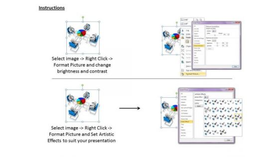 Innovative Marketing Concepts 3d Team Discussion Pie Chart Basic Business