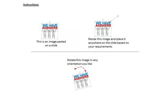 Innovative Marketing Concepts 3d Team Members Have The Answers Characters