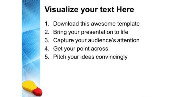 Inspiration And Innovation Jigsaw Light Bulb PowerPoint Templates Ppt Backgrounds For Slides 0513
