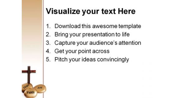 Inspirational Stones Religion PowerPoint Template 0910