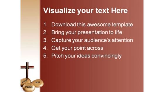 Inspirational Stones Religion PowerPoint Template 0910
