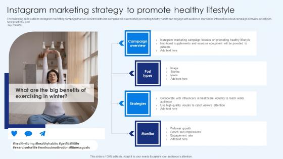 Instagram Marketing Strategy To Promote Healthy Lifestyle Healthcare Promotion Ideas Pdf