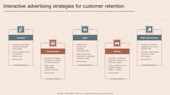 Interactive Advertising Strategies For Customer Retention Interactive Advertising Strategies For Customer Retention