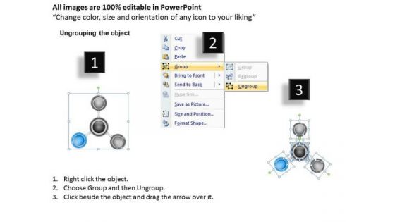 Interconnected 3 Steps Circular Manner Business Plan Creation PowerPoint Slides