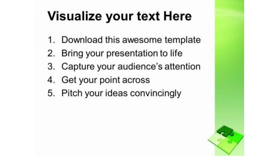 Interconnected Jigsaw Puzzles Business Solution PowerPoint Templates Ppt Backgrounds For Slides 0413