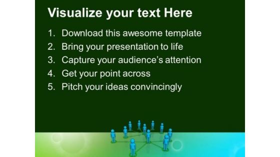 Interconnected Network Of People PowerPoint Templates And PowerPoint Themes 0912