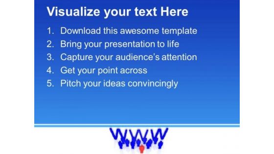 Interconnected World Through Www PowerPoint Templates Ppt Backgrounds For Slides 0313