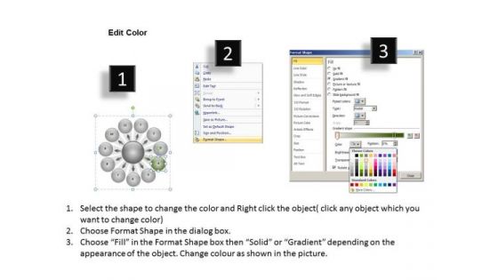 Interminable Flow Of Circular Boxes 11 Stages Venn Network PowerPoint Templates