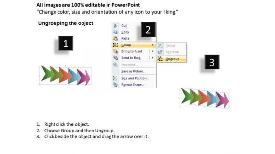 Interminable Flow Of Sequential Arrows 5 Stages Process Chart Template PowerPoint Templates