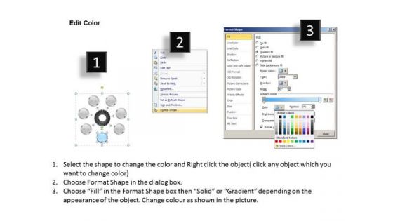 International Marketing Concepts Steps Circular Demonstration Of Business Diagram PowerPoint