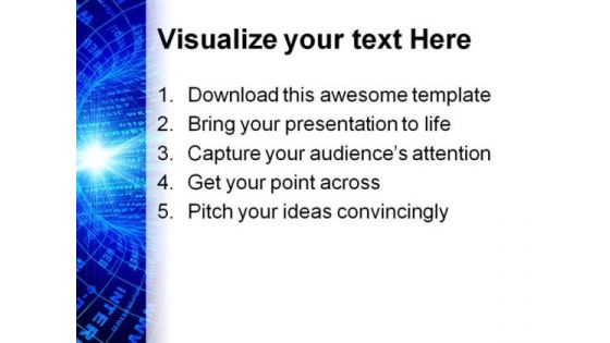 Internet Abstract PowerPoint Template 0810