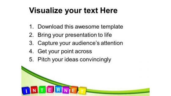 Internet Blocks Computer Globe PowerPoint Templates Ppt Background For Slides 1112