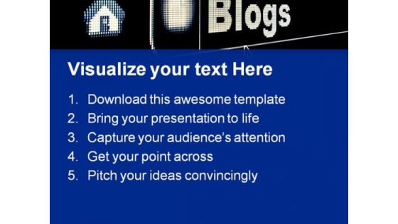 Internet Blogs Concept Computer PowerPoint Themes And PowerPoint Slides 0711