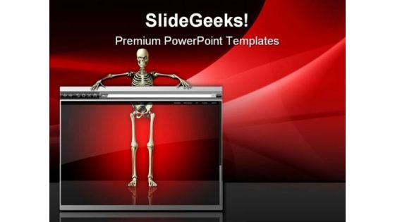 Internet Browser And Skeleton Medical PowerPoint Templates And PowerPoint Backgrounds 0611