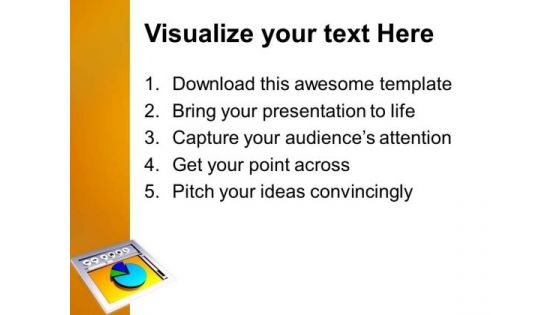 Internet Browser With Pie Chart PowerPoint Templates And PowerPoint Themes 1012