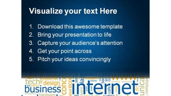 Internet Business PowerPoint Template 0810