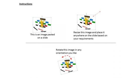 Internet Business Strategy 3d Man Making Organizational Chart Concept