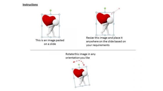 Internet Business Strategy 3d Man With Heart Symbol Adaptable Concepts