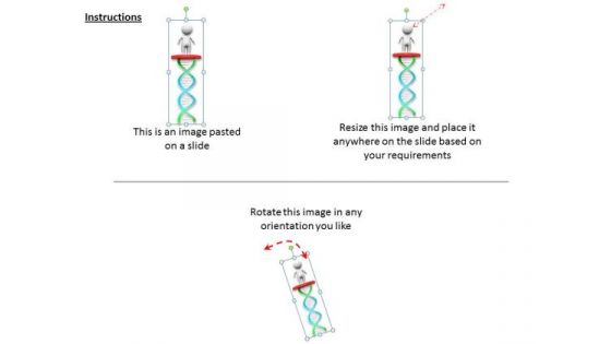Internet Business Strategy 3d Person With Dna Character Models