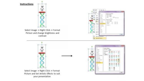 Internet Business Strategy 3d Person With Dna Character Models