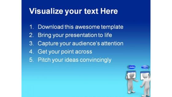 Internet Chat Concept Business PowerPoint Templates And PowerPoint Backgrounds 0111