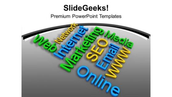 Internet Marketing Related Words Communication PowerPoint Templates Ppt Backgrounds For Slides 0513