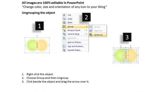 Intersecting Circles Business Planning For Small PowerPoint Slides
