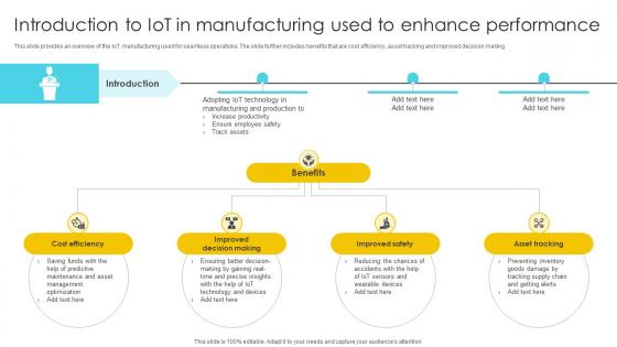 Introduction To IoT In Manufacturing Used To Enhance Optimizing Inventory Management IoT SS V Introduction To IoT In Manufacturing Used To Enhance Optimizing Inventory Management IoT SS V