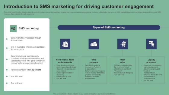 Introduction To SMS Marketing For Driving Text Message Marketing Strategies Infographics Pdf Introduction To SMS Marketing For Driving Text Message Marketing Strategies Infographics Pdf
