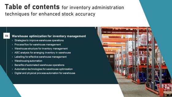 Inventory Administration Techniques For Enhanced Stock Accuracy Ppt Powerpoint Presentation Complete Deck