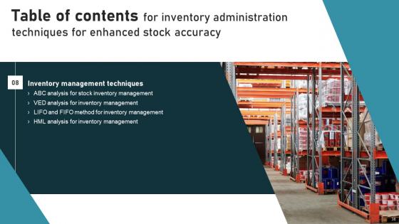 Inventory Administration Techniques For Enhanced Stock Accuracy Ppt Powerpoint Presentation Complete Deck