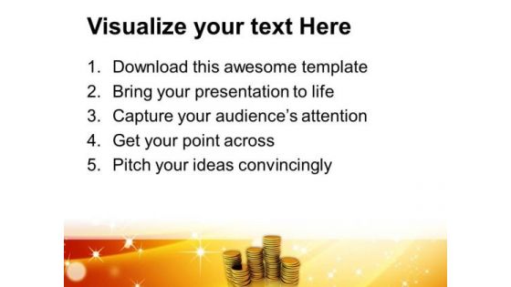 Investment Of Golden Coins Finance PowerPoint Templates And PowerPoint Themes 0912