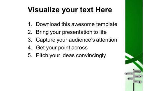Investment Plans Future Signpost PowerPoint Templates Ppt Backgrounds For Slides 0213