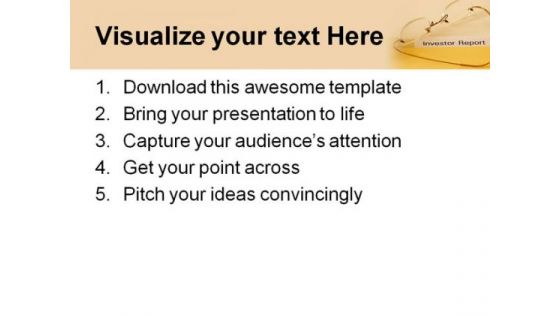 Investor Report Finance PowerPoint Templates And PowerPoint Backgrounds 0711