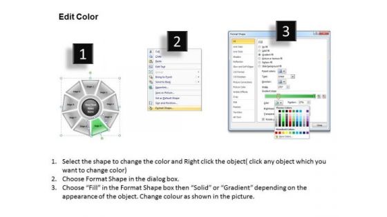 It Business Strategy Steps Circular Demonstration Of Process Level
