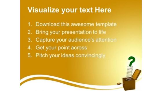 Jack In The Box Question Mark Business PowerPoint Templates And PowerPoint Themes 0812