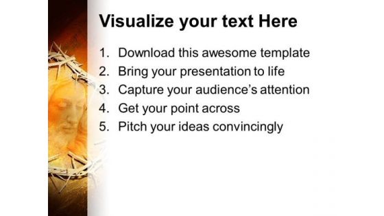 Jesus Crown Easter Christmas PowerPoint Templates And PowerPoint Themes 0712