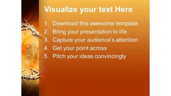 Jesus Crown Easter Christmas PowerPoint Templates And PowerPoint Themes 0712