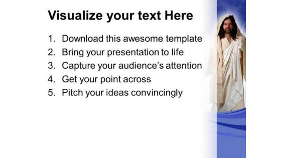 Jesus On A Cloud Church PowerPoint Templates And PowerPoint Themes 0712