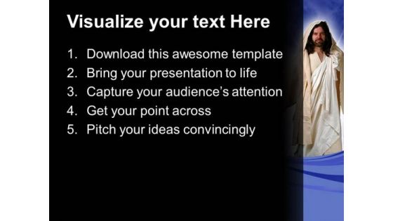 Jesus On A Cloud Church PowerPoint Templates And PowerPoint Themes 0712