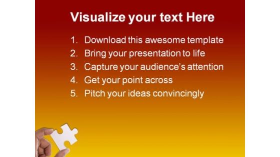 Jigsaw Puzzle Business PowerPoint Templates And PowerPoint Backgrounds 0711