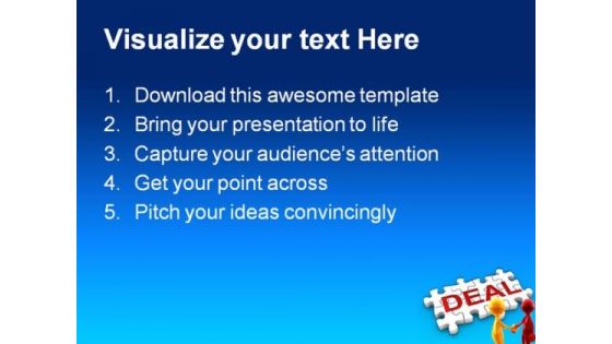 Jigsaw Puzzle Deal Business  PowerPoint Backgrounds And Templates 1210