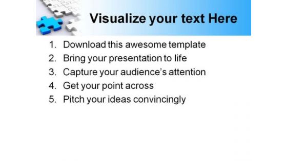 Jigsaw Puzzle Shapes PowerPoint Template 0910